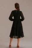 Round Neck Elasticised Waist Long Sleeve Midi Dress 5 Round Neck Elasticised Waist Long Sleeve Midi Dress - Image 3