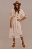 Half Sleeve Round Neck Knee Length Embroidered Dress 6 Half Sleeve Round Neck Knee Length Embroidered Dress - Image 4