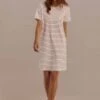 Short Sleeve Round Neck Nature Stripe Dress -Saucony Store 7e1a2210