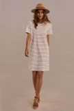 Short Sleeve Round Neck Nature Stripe Dress