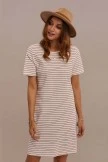 Short Sleeve Round Neck Nature Stripe Dress 6 Short Sleeve Round Neck Nature Stripe Dress - Image 4