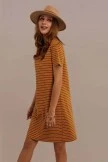 Short Sleeve Round Neck Nature Stripe Dress 10 Short Sleeve Round Neck Nature Stripe Dress - Image 8
