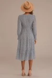 Long Sleeve Round Neck Tiered Floral Midi Dress 4 Long Sleeve Round Neck Tiered Floral Midi Dress - Image 2