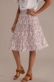Lavender Floral Elastic Waist Midi Skirt 5 Lavender Floral Elastic Waist Midi Skirt - Image 3