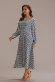 Plaid Long Sleeve Round Neck Midi Dress 7 Plaid Long Sleeve Round Neck Midi Dress - Image 5