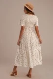 Floral Short Sleeve V Neck Smocked Tiered Maxi Dress 4 Floral Short Sleeve V Neck Smocked Tiered Maxi Dress - Image 2