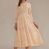 Floral Long Sleeve Round Neck Smocked Tiered Midi Dress -Saucony Store brld22092010 1