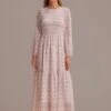 Floral Long Sleeve Round Neck Smocked Tiered Maxi Dress -Saucony Store brld3042002 1