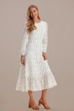 Floral Lantern Sleeve Round Neck Tiered Maxi Dress 7 Floral Lantern Sleeve Round Neck Tiered Maxi Dress - Image 5