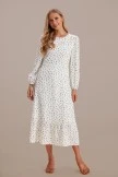 Floral Lantern Sleeve Round Neck Tiered Maxi Dress 8 Floral Lantern Sleeve Round Neck Tiered Maxi Dress - Image 6