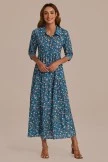 Floral Half Sleeve V Neck Maxi Dress 6 Floral Half Sleeve V Neck Maxi Dress - Image 4