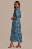 Floral Half Sleeve V Neck Maxi Dress 7 Floral Half Sleeve V Neck Maxi Dress - Image 5