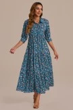 Floral Half Sleeve V Neck Maxi Dress 5 Floral Half Sleeve V Neck Maxi Dress - Image 3