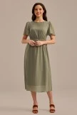 Sage Short Sleeve Round Neck Maxi Dress 6 Sage Short Sleeve Round Neck Maxi Dress - Image 4