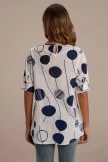 Polka Dot Round Neck Half Sleeve Longline Blouse 4 Polka Dot Round Neck Half Sleeve Longline Blouse - Image 2
