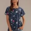 Floral Round Neck Short Sleeve Shirt -Saucony Store brlt2060103 1