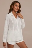 Eyelet Textured Long Sleeve Collared Top 5 Eyelet Textured Long Sleeve Collared Top - Image 3