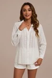 Eyelet Textured Long Sleeve Collared Top 8 Eyelet Textured Long Sleeve Collared Top - Image 6