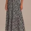 Paisley Drop Floral Elastic Waist Tiered Maxi Skirt -Saucony Store d2090804 1