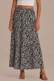 Paisley Drop Floral Elastic Waist Tiered Maxi Skirt 3 Paisley Drop Floral Elastic Waist Tiered Maxi Skirt