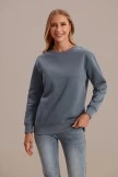 Solid Color Round Neck Long Sleeve Cozy Sweatshirt 5 Solid Color Round Neck Long Sleeve Cozy Sweatshirt - Image 3