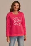 Saucony Store 30 Red Round Neck Long Sleeve Sweatshirt With Letter Print
